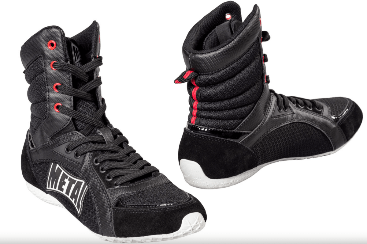 Par de botas altas Metal Boxe Viper IV negras para boxeo inglés