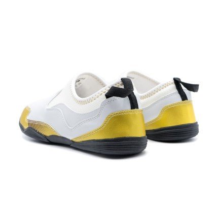 Scarpe da Allenamento Tae Bianco Oro senza Lacci - Fight Club Store