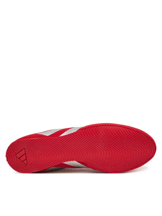 Zapatos de Boxeo Adidas Box Hog 4 Rojo Plateado