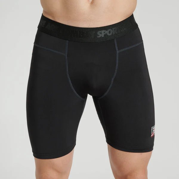 Vooraanzicht van zwarte Leone Primal Instinct compressieshort