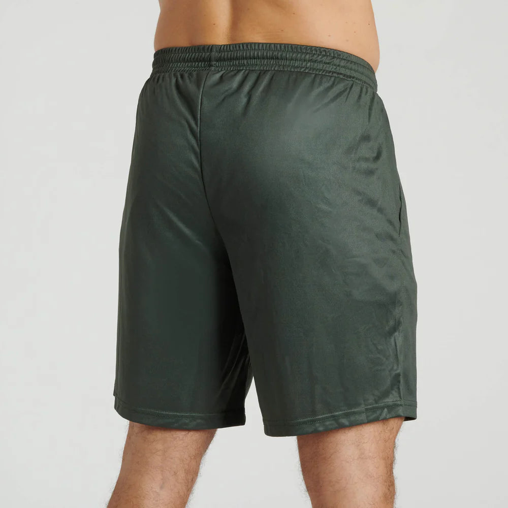 Pantaloncini Leone Logo Outdoor | Shorts Training Lifestyle Verde e Nero - Fight Club Store