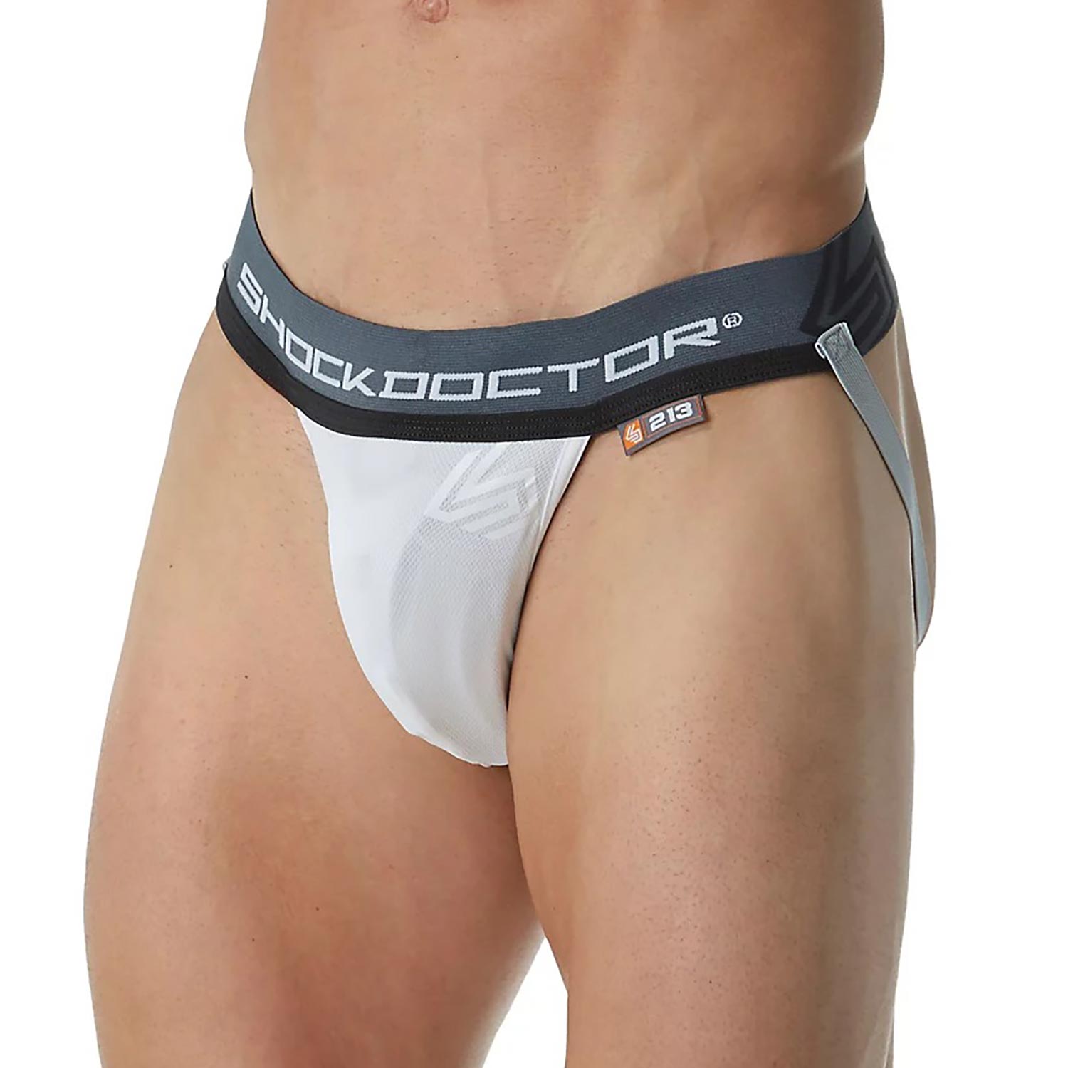 Slip porta conchiglia Shock Doctor in tessuto traspirante.Conchiglia non inclusa