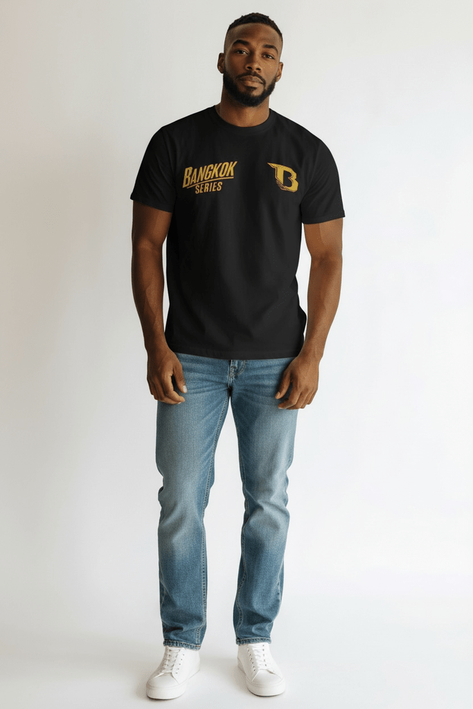 Camiseta negra desgastada Booster Bangkok Series