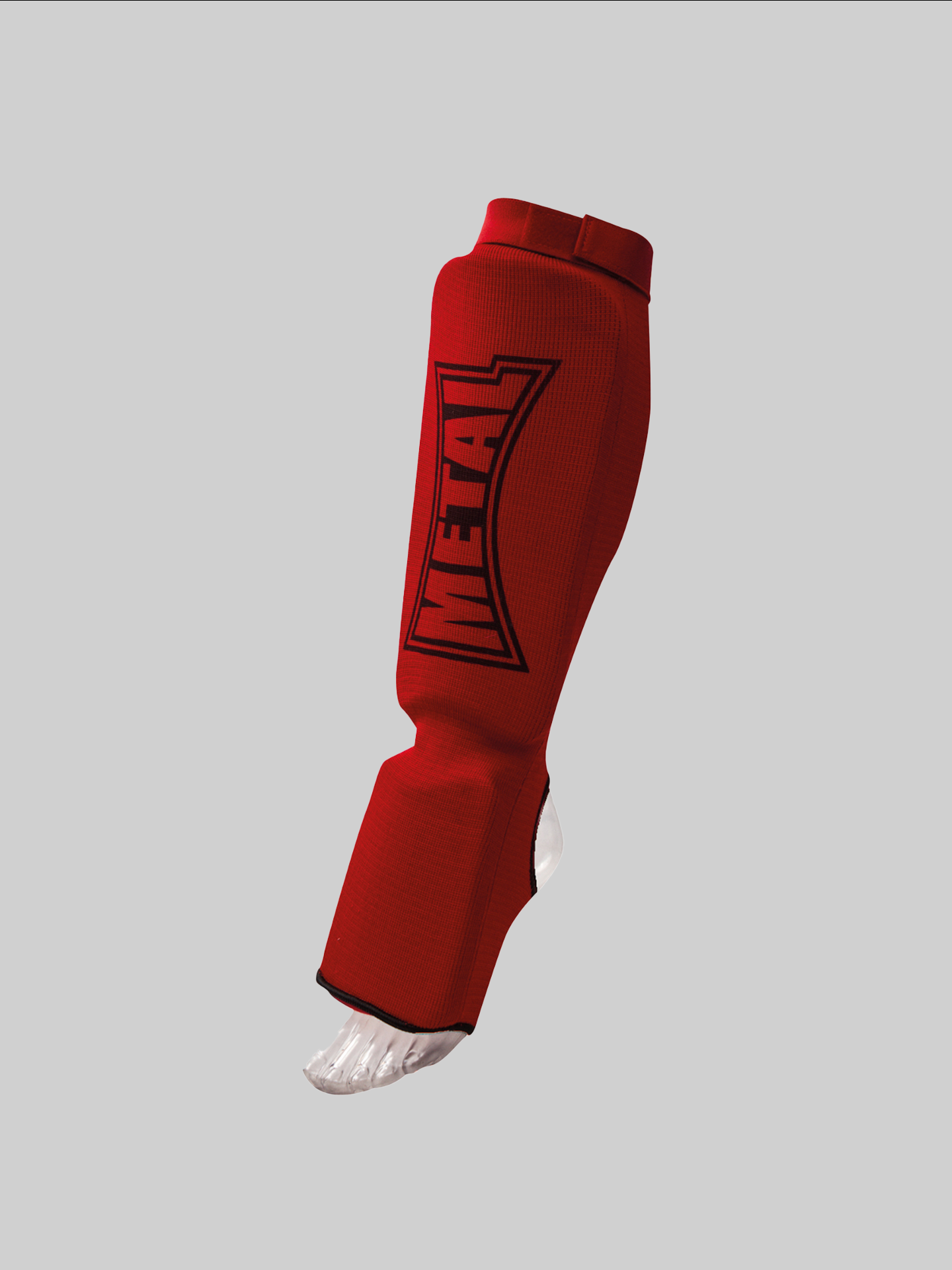 Schienbeinschoner mit Fußschutz als Socke Metal Boxe aus Baumwolle
