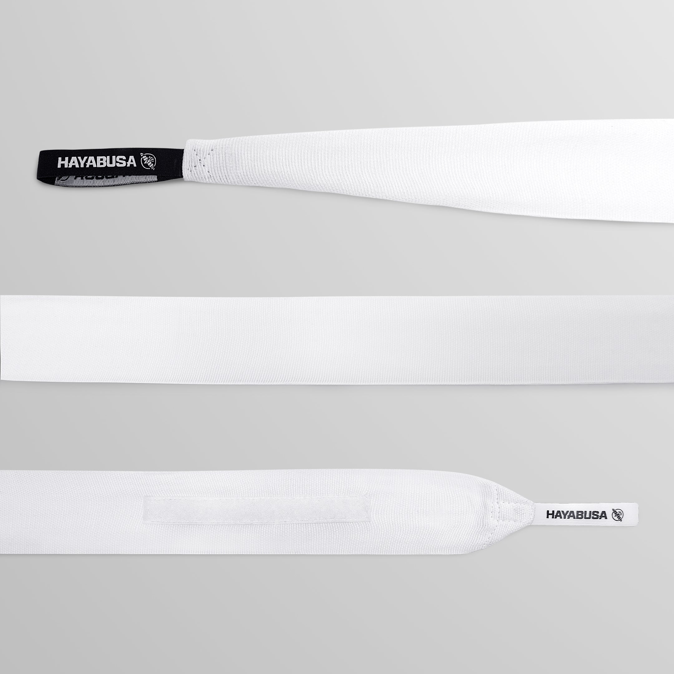 Particolare della chiusura a velcro a basso profilo delle bende Hayabusa Gauze.