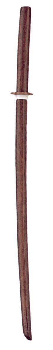 Bokken infantil de roble rojo de 80 cm completo con tsuba de artes marciales
