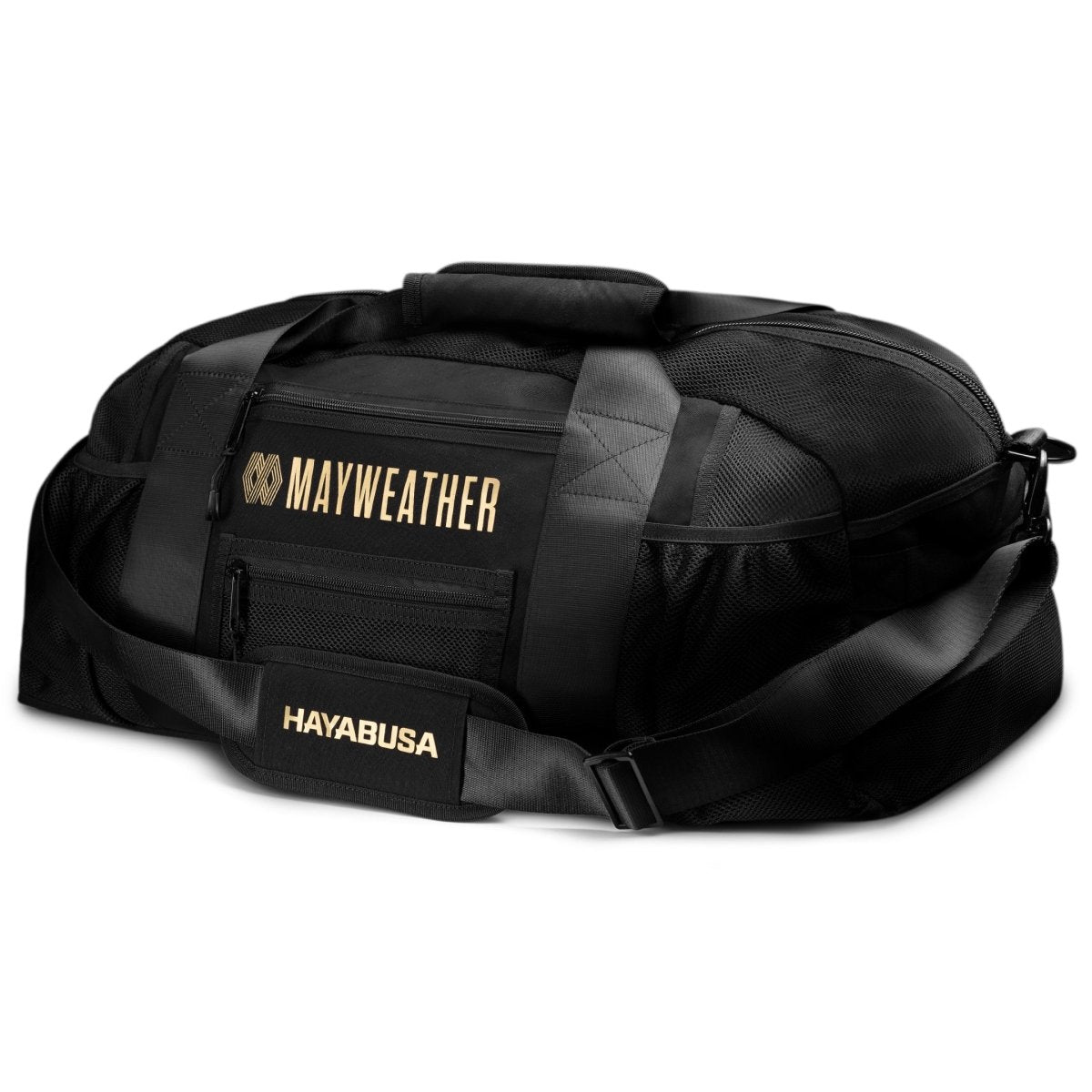 Mayweather Mesh Gym Bag Negro y Dorado, Vista Principal 70L