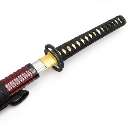 Katana Decorativa in Acciaio Forgiato Bambù Marrone
