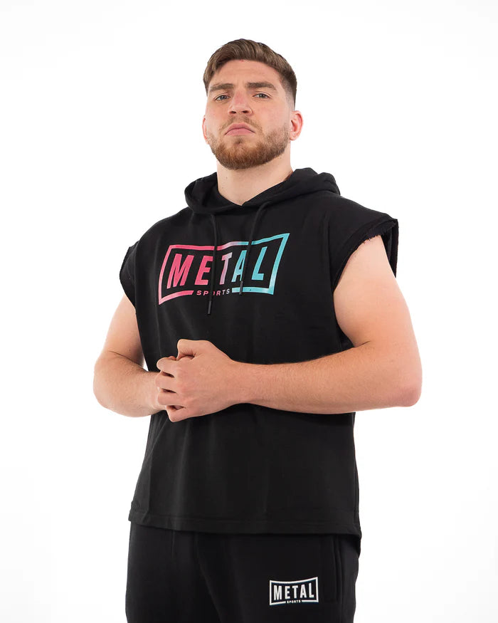 Felpa Smanicata con Cappuccio Metal Boxe – Loose Fit