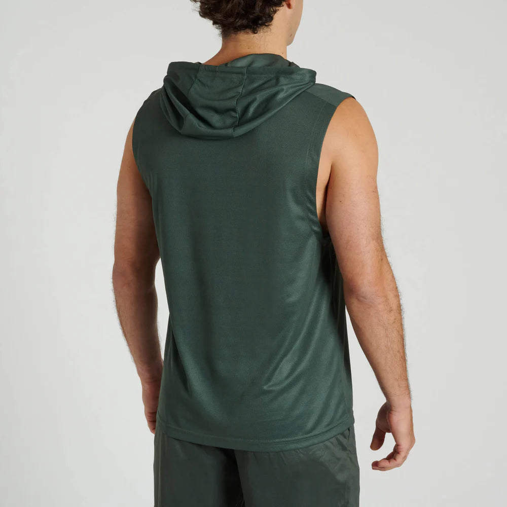 Sudadera sin mangas Leone con capucha y logotipo