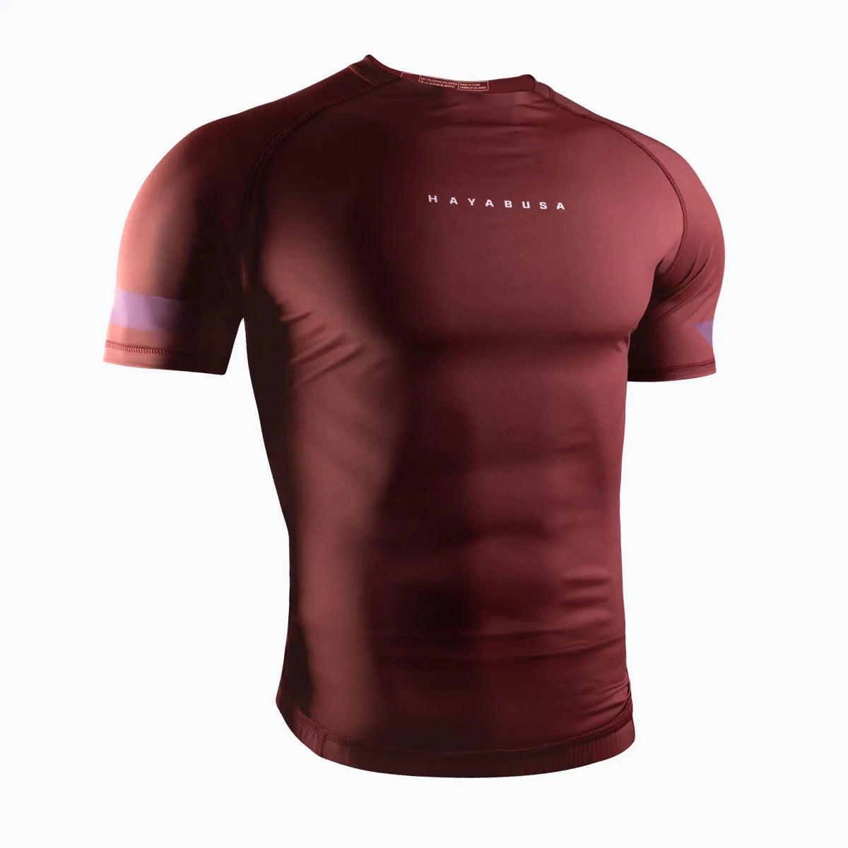 Rashguard profissional Hayabusa Core bordô para Jiu Jitsu.