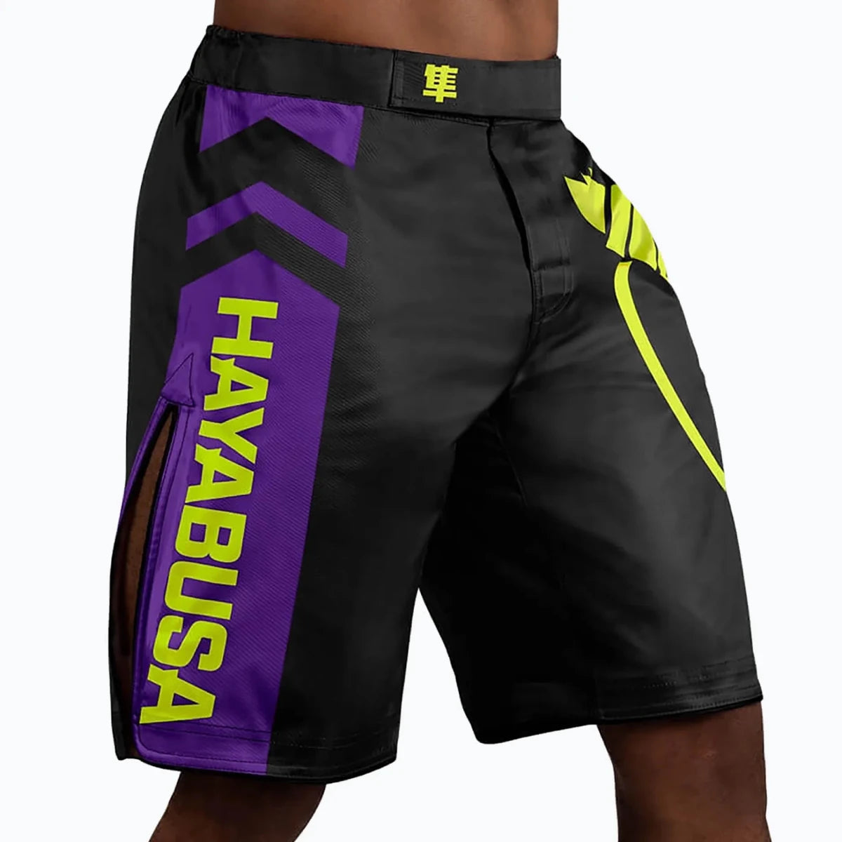 Detalle trasero shorts de pelea Hayabusa Icon color negro.