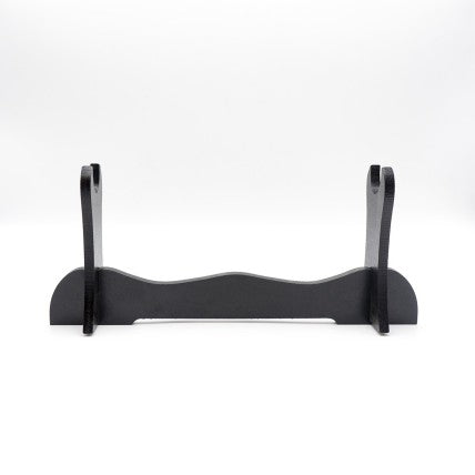 Katana Decorativa in Acciaio Inox Nero Marrone con Supporto
