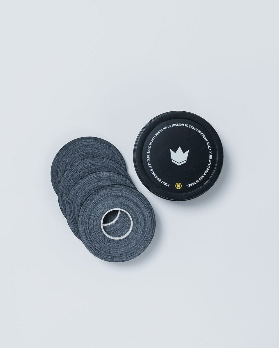 Kingz Finger Tape hitam, set 4 gulungan untuk pelindung jari dalam Jiu-Jitsu