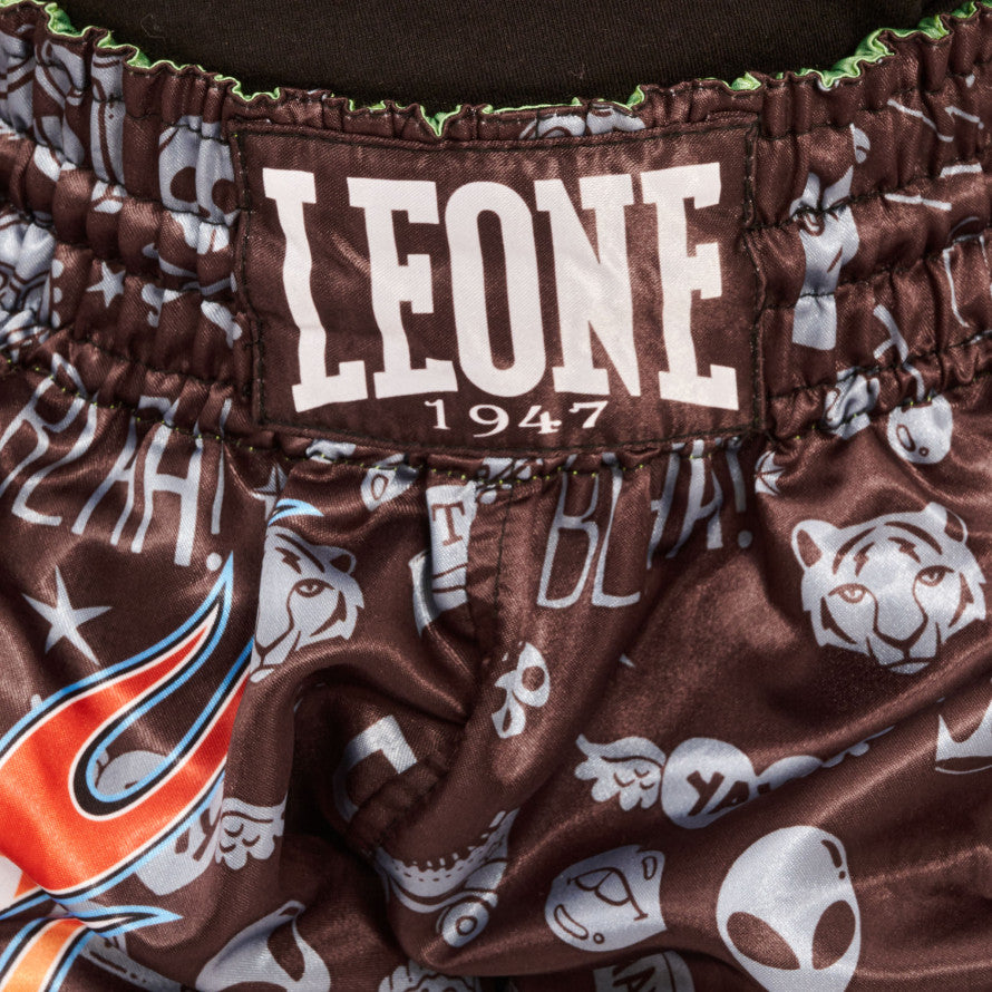 Pantalones cortos Leone para patadas y muay thai para niños Flames