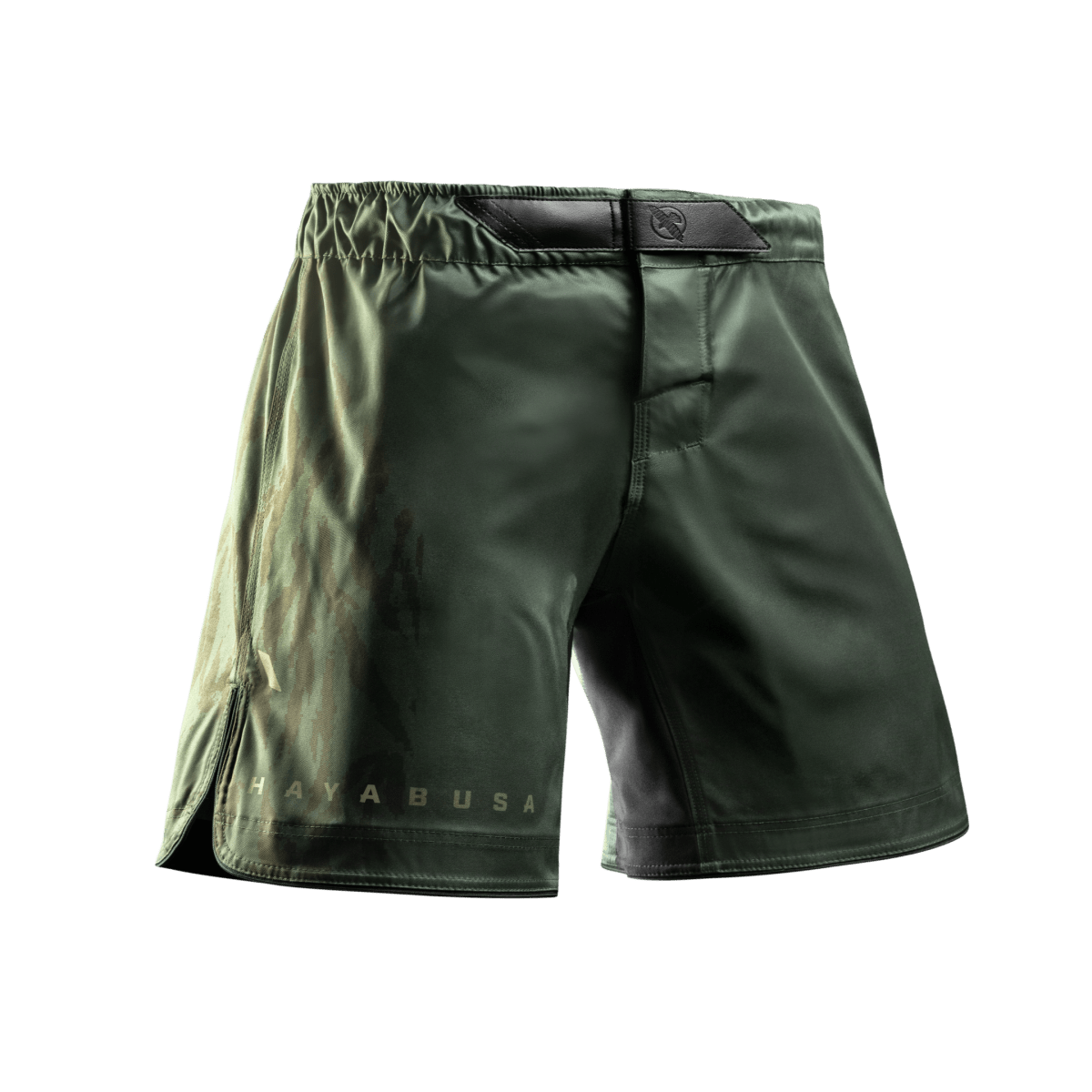 mma-shorts-hayabusa-apex-medio-muslo-verde-frente