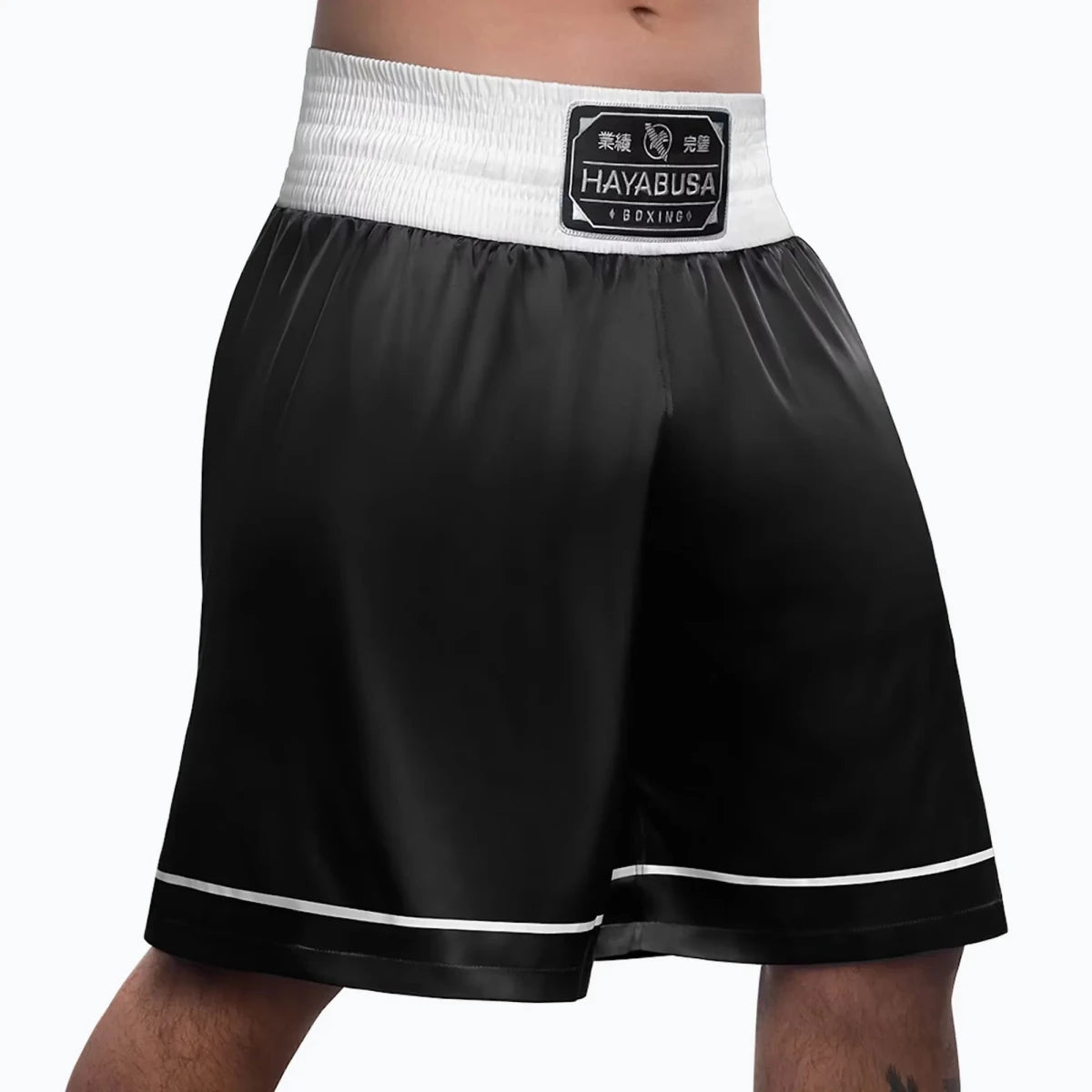 Hayabusa boxing shorts black front