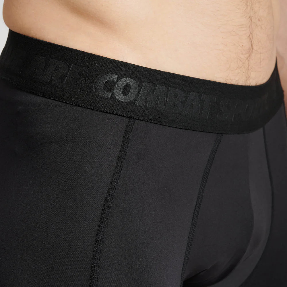 Pantalones cortos de compresión Leone DNA | Pantalones ajustados para entrenamiento negro oro