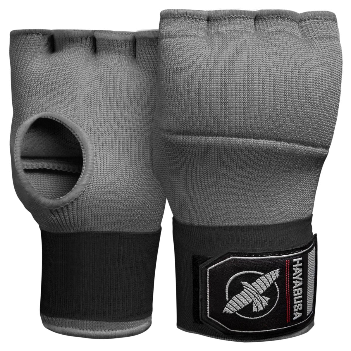 Par de delineadores de gel grises Hayabusa Quick Wraps, vista frontal
