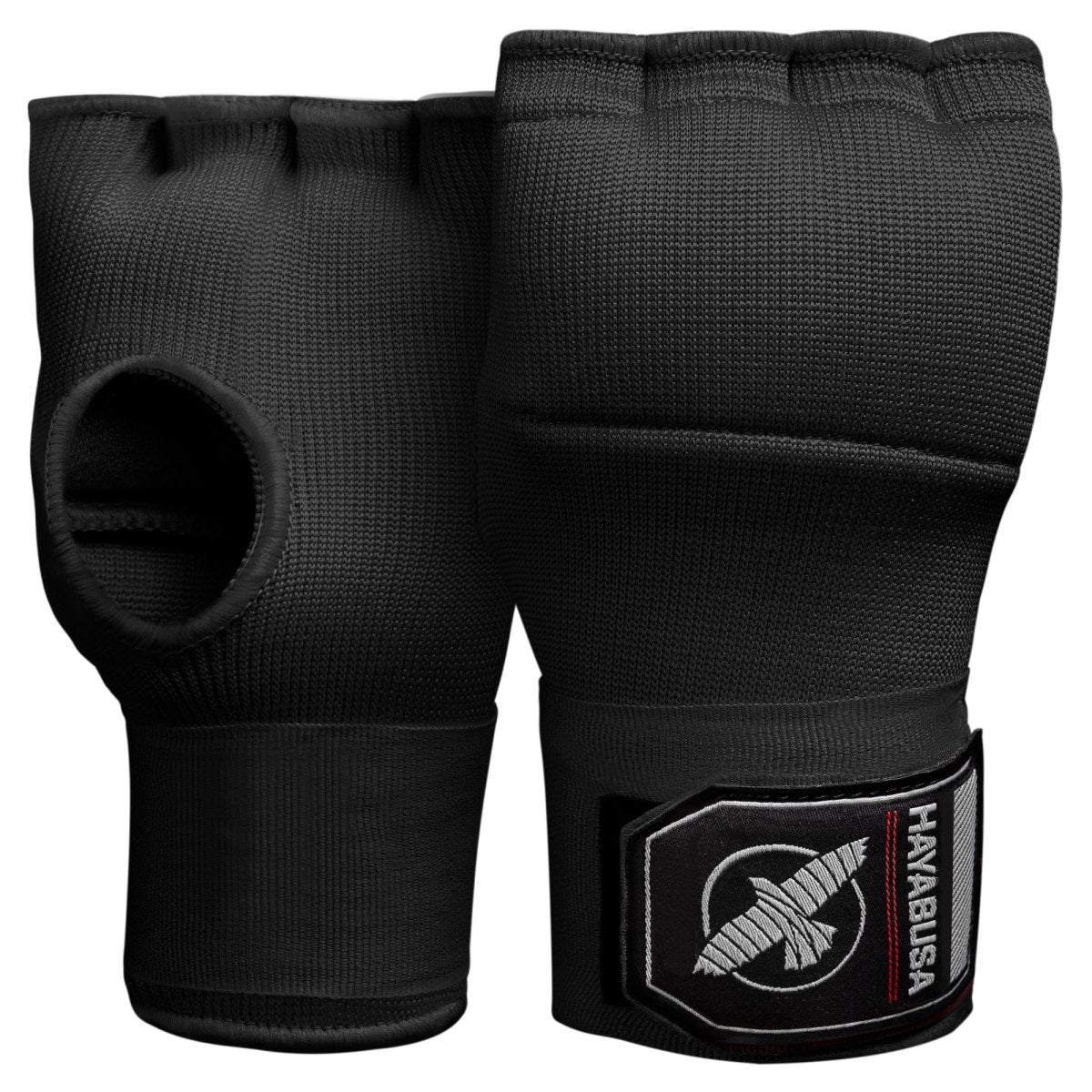 Par de delineadores de gel negros Hayabusa Quick Wraps, vista frontal