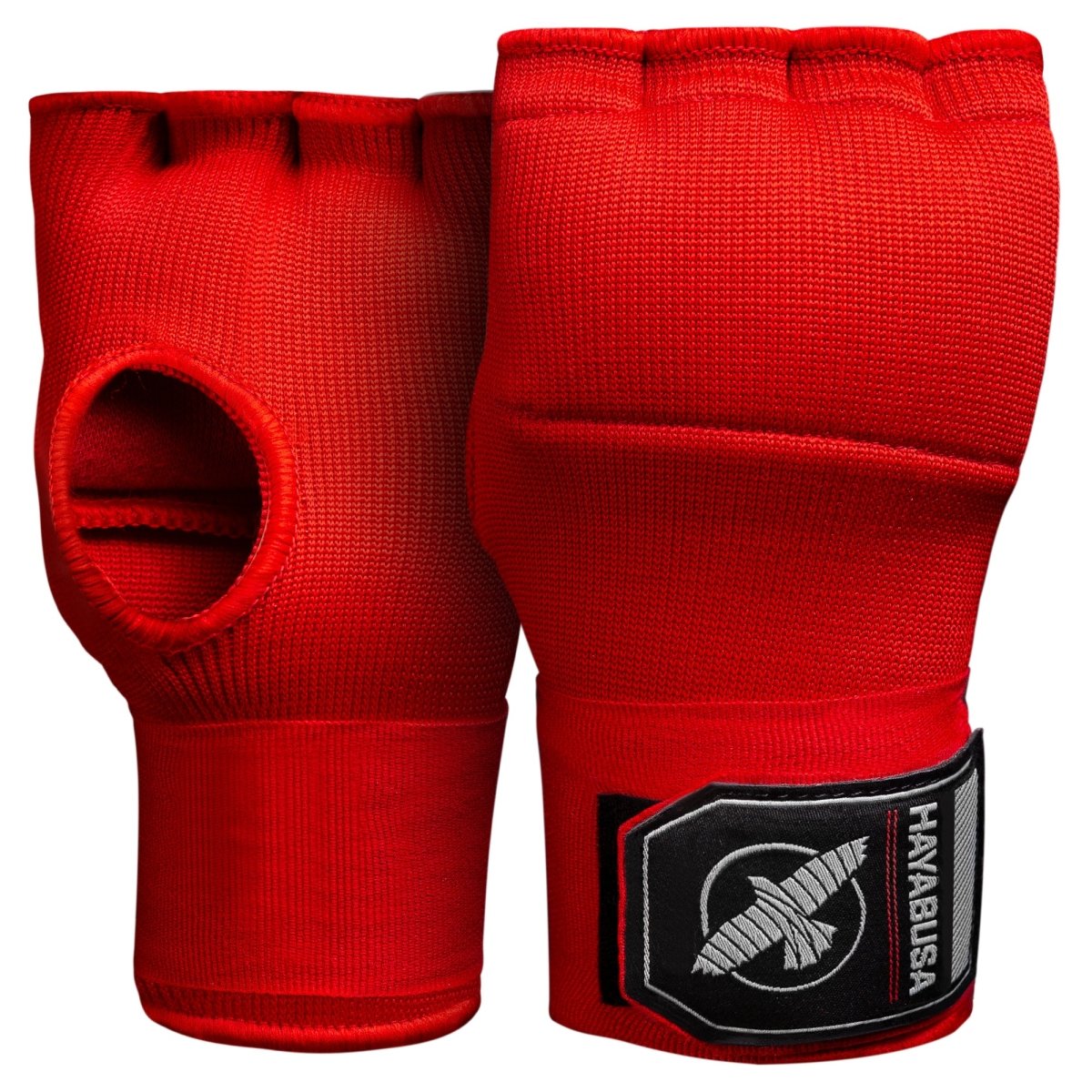Par de delineadores de gel rojos Hayabusa Quick Wraps, vista frontal