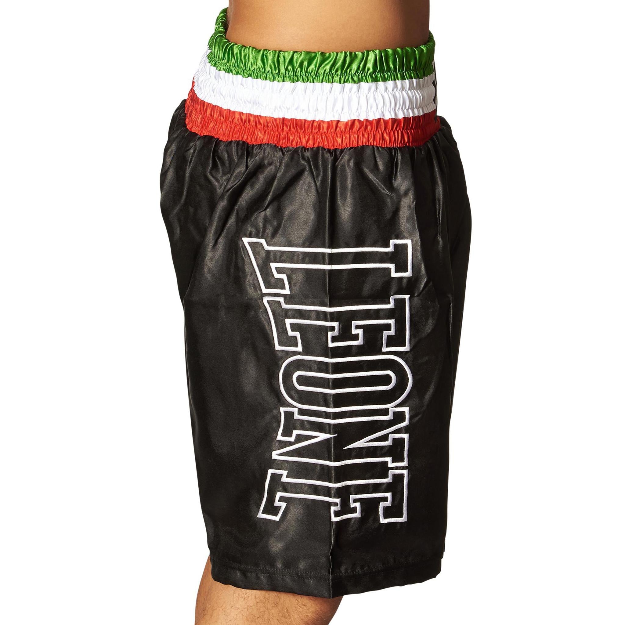 Pantalones cortos de boxeo Leone con banda tricolor